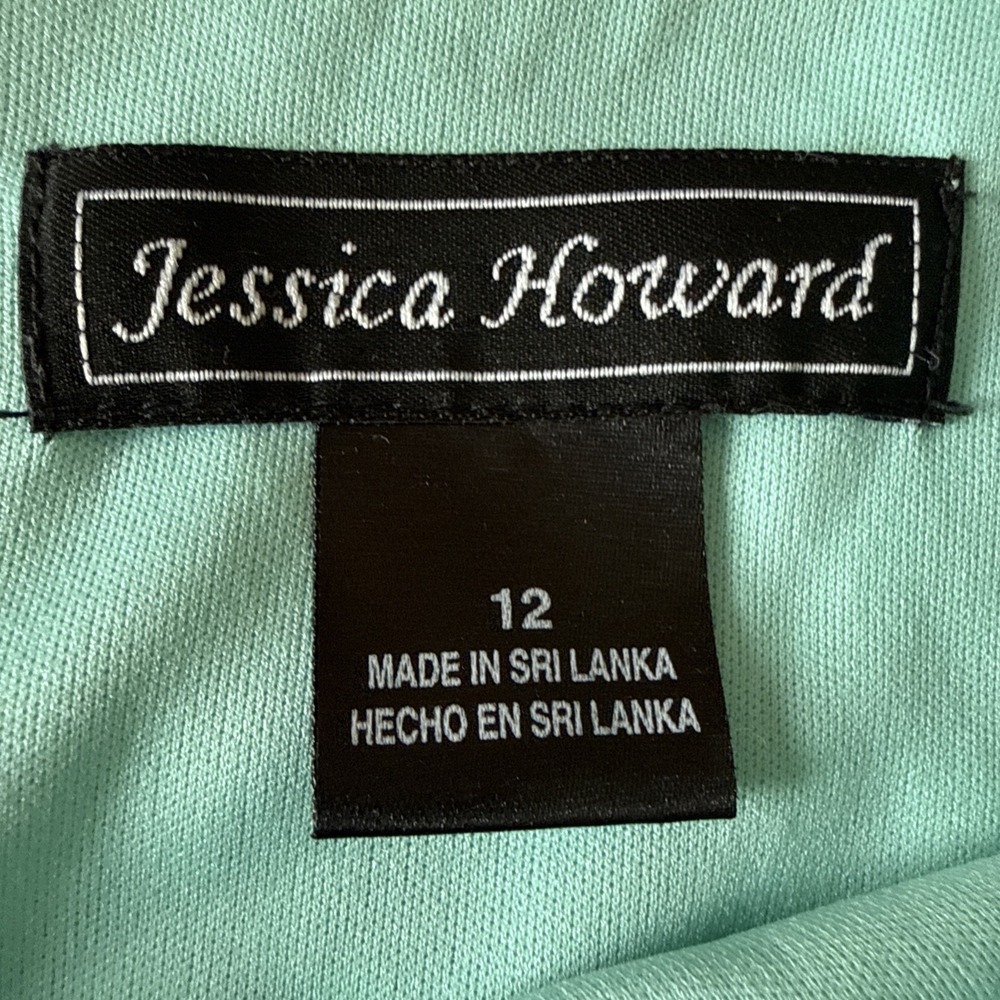 Jessica Howard Green Floral Pleated Chiffon Sleeveless Maxi Dress 12 Cottagecore - Picture 6 of 9